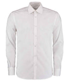 Kustom Kit Long Sleeve Slim Fit Business Shirt - White