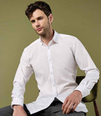 Kustom Kit Long Sleeve Slim Fit Business Shirt - White