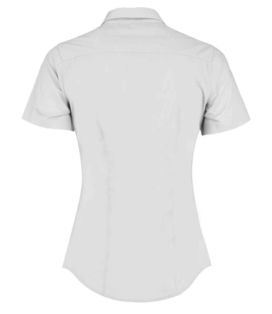 Kustom Kit Ladies Short Sleeve Tailored Poplin Shirt - White