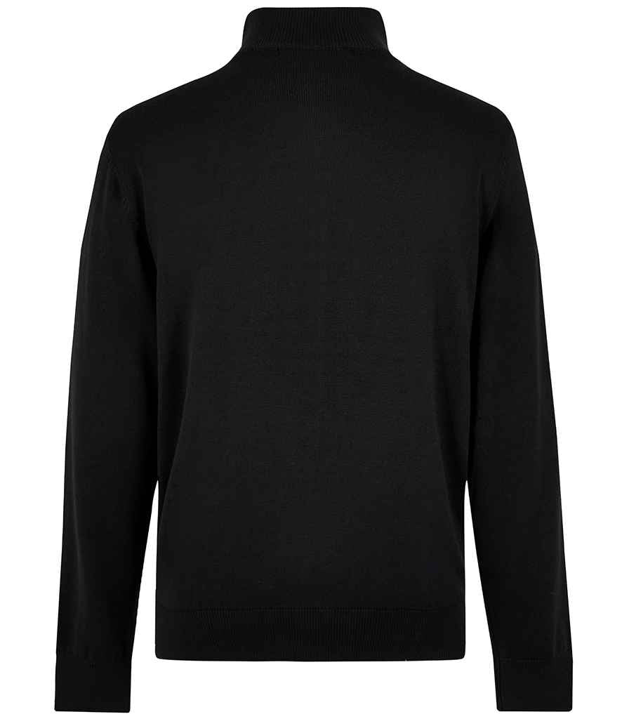 Kustom Kit Regular Fit Arundel 1/4 Zip Sweater - Black