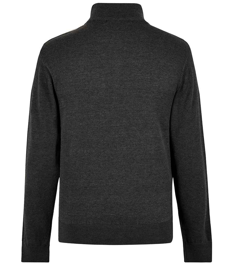 Kustom Kit Regular Fit Arundel 1/4 Zip Sweater - Graphite Grey