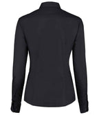 Kustom Kit Ladies Long Sleeve Tailored Mandarin Collar Shirt - Black