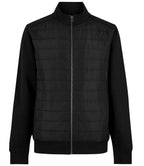 Kustom Kit Regular Fit Quilted Full Zip Sweat Jacket - Black