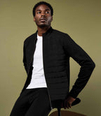 Kustom Kit Regular Fit Quilted Full Zip Sweat Jacket - Black