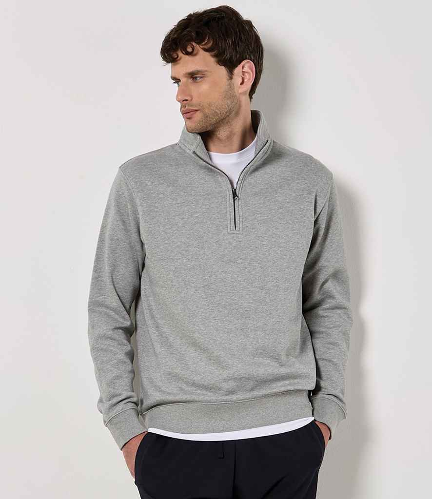 Kustom Kit 1/4 Zip Sweatshirt - Heather Grey