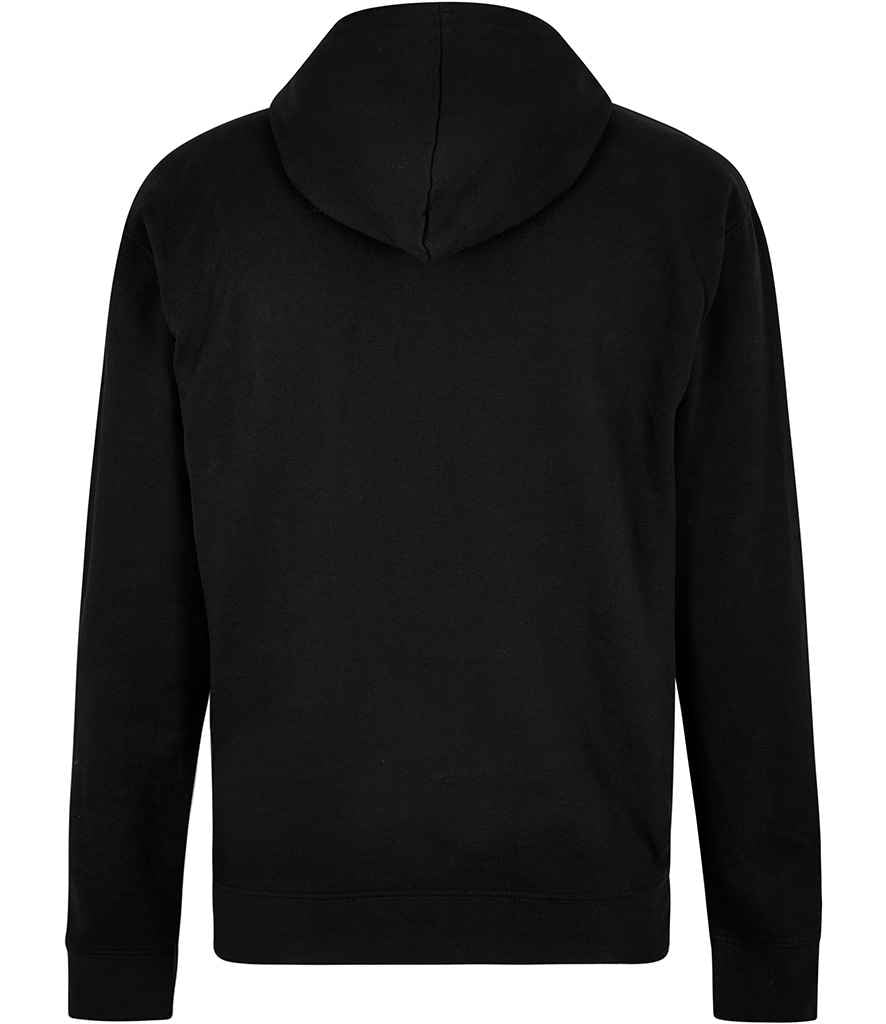 Kustom Kit Regular Fit Piqué Zipped Pocket Hoodie - Black