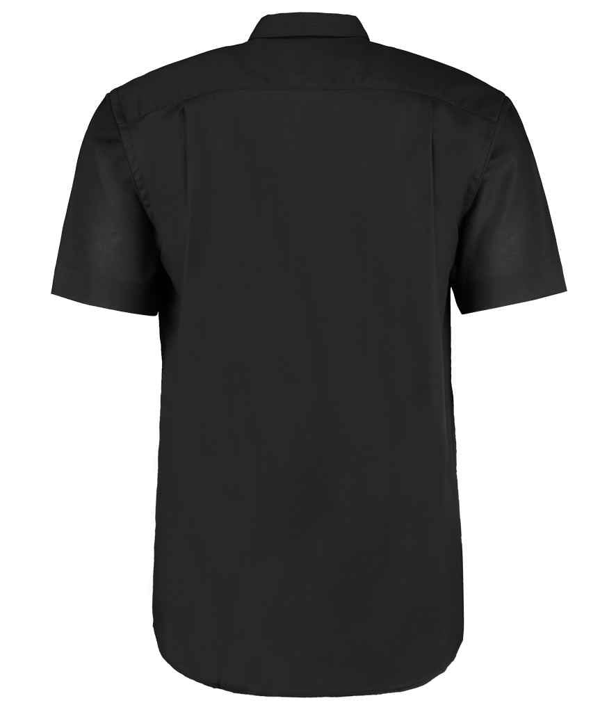 Kustom Kit Short Sleeve Classic Fit Workwear Oxford Shirt - Black
