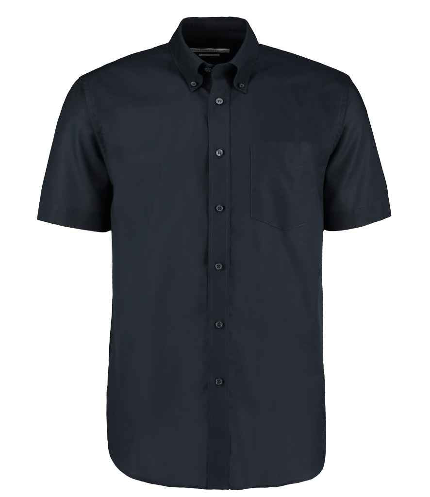 Kustom Kit Short Sleeve Classic Fit Workwear Oxford Shirt - French Navy