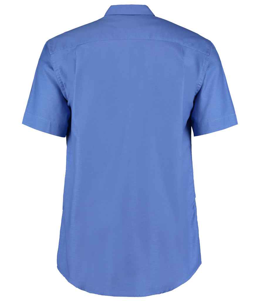 Kustom Kit Short Sleeve Classic Fit Workwear Oxford Shirt - Italian Blue