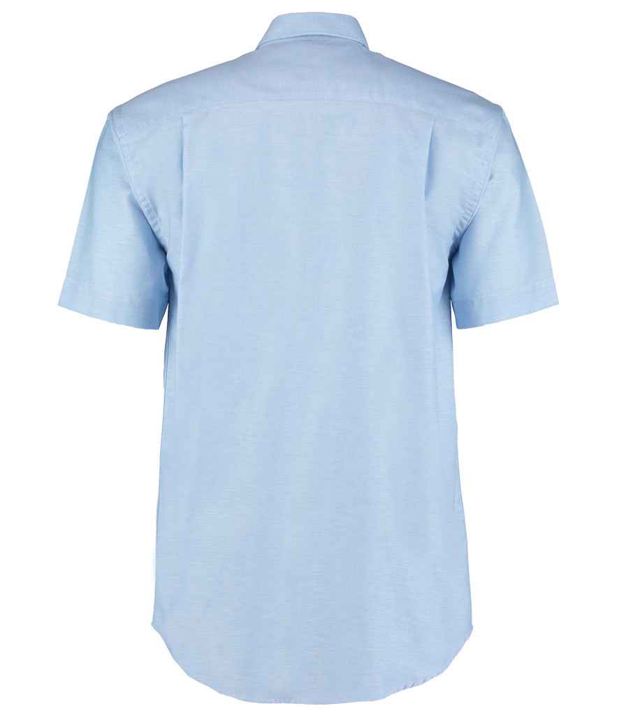 Kustom Kit Short Sleeve Classic Fit Workwear Oxford Shirt - Light Blue
