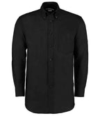 Kustom Kit Long Sleeve Classic Fit Workwear Oxford Shirt - Black