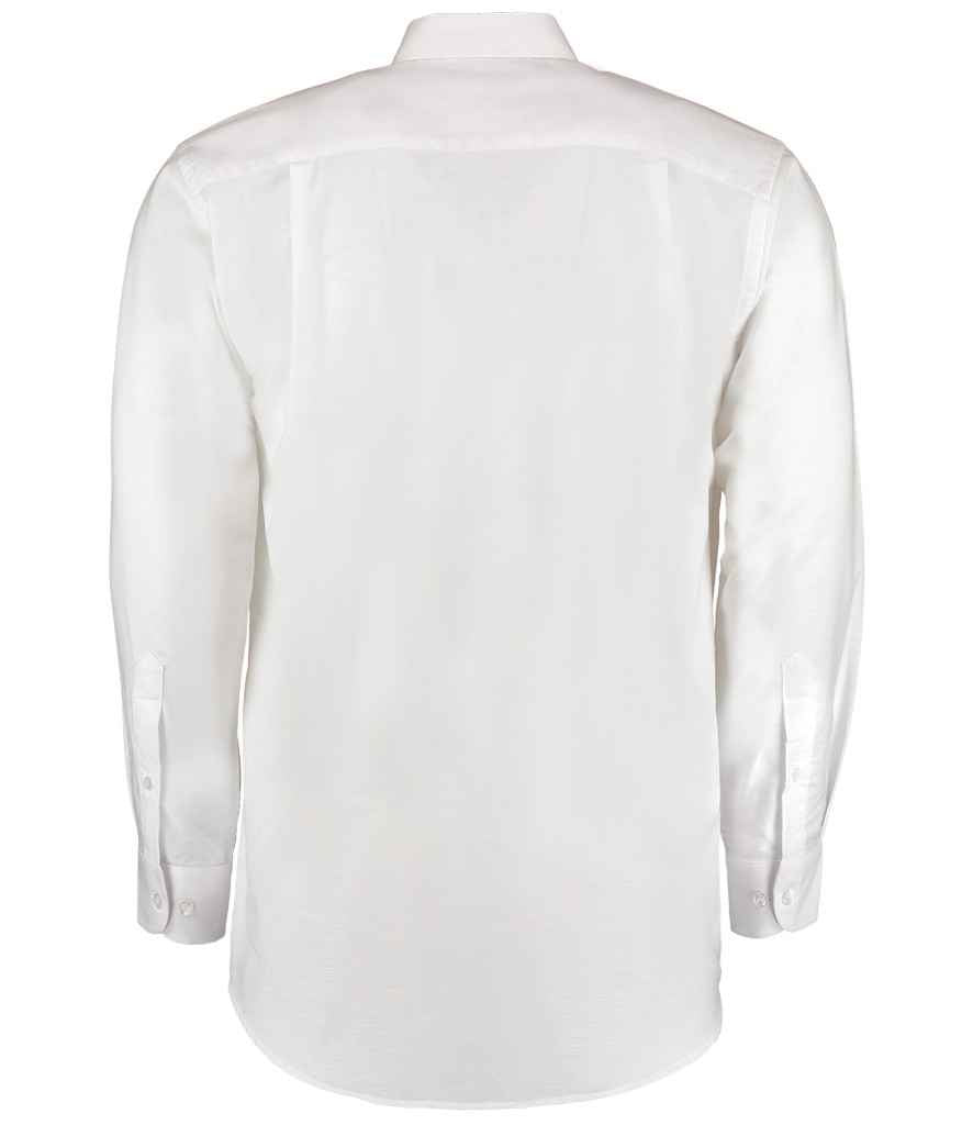 Kustom Kit Long Sleeve Classic Fit Workwear Oxford Shirt - White