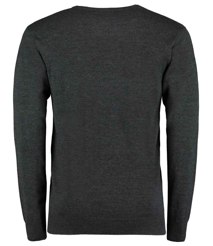 Kustom Kit Arundel Cotton Acrylic V Neck Sweater - Graphite Grey