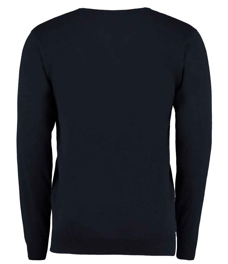 Kustom Kit Arundel Cotton Acrylic V Neck Sweater - Navy