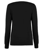 Kustom Kit Ladies Arundel Cotton Acrylic V Neck Sweater - Black