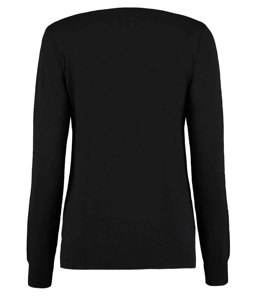 Kustom Kit Ladies Arundel Cotton Acrylic V Neck Sweater - Black