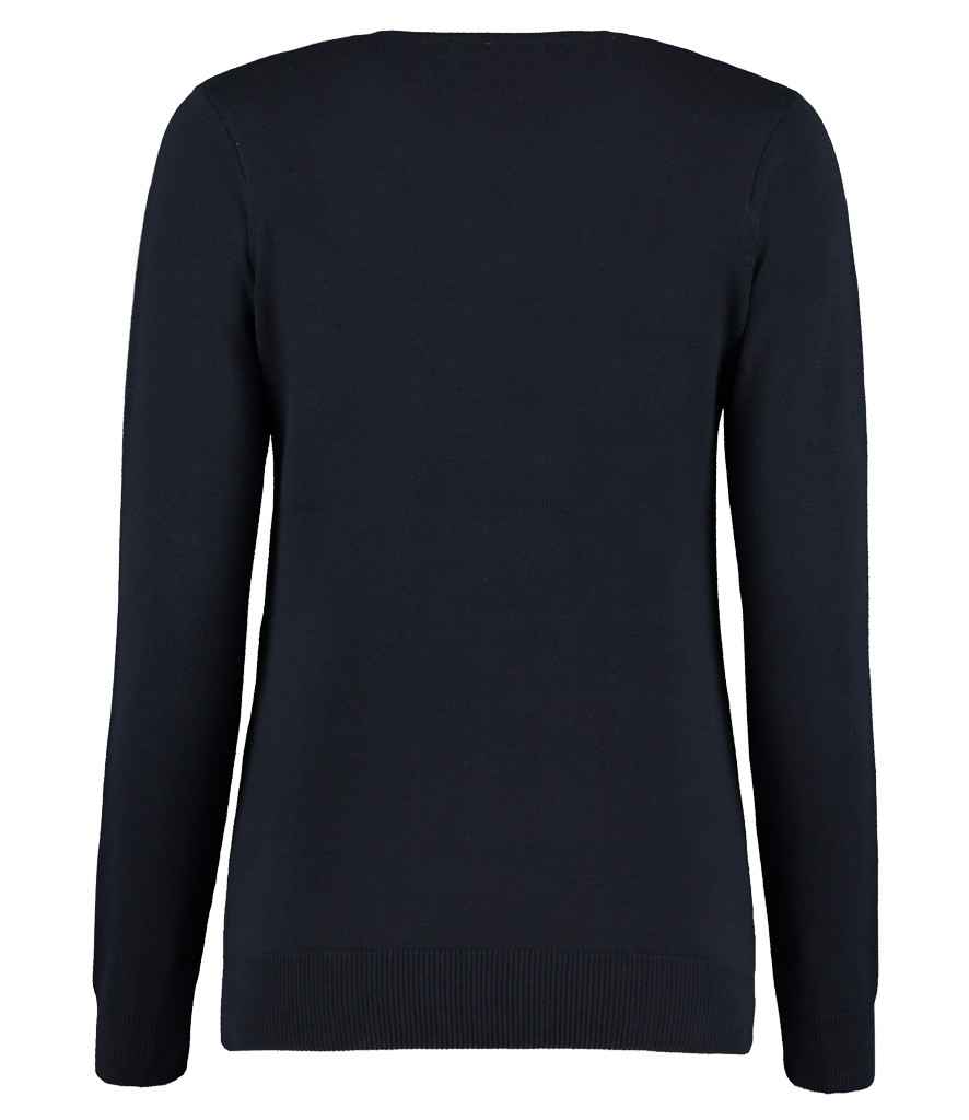Kustom Kit Ladies Arundel Cotton Acrylic V Neck Sweater - Navy