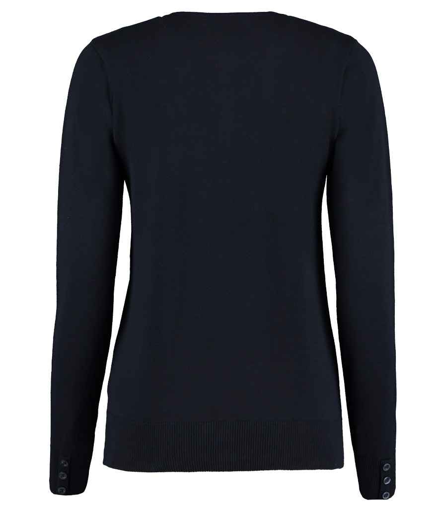 Kustom Kit Ladies Arundel Round Neck Cardigan - Navy