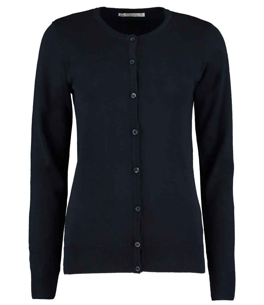Kustom Kit Ladies Arundel Round Neck Cardigan - Navy