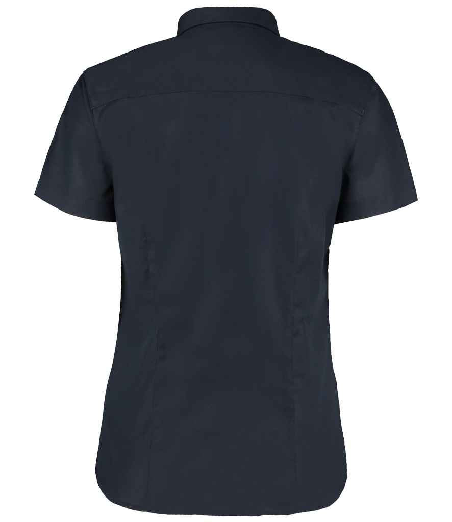 Kustom Kit Ladies Short Sleeve Tailored Workwear Oxford Shirt - French Navy