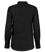 Kustom Kit Ladies Long Sleeve Tailored Workwear Oxford Shirt - Black