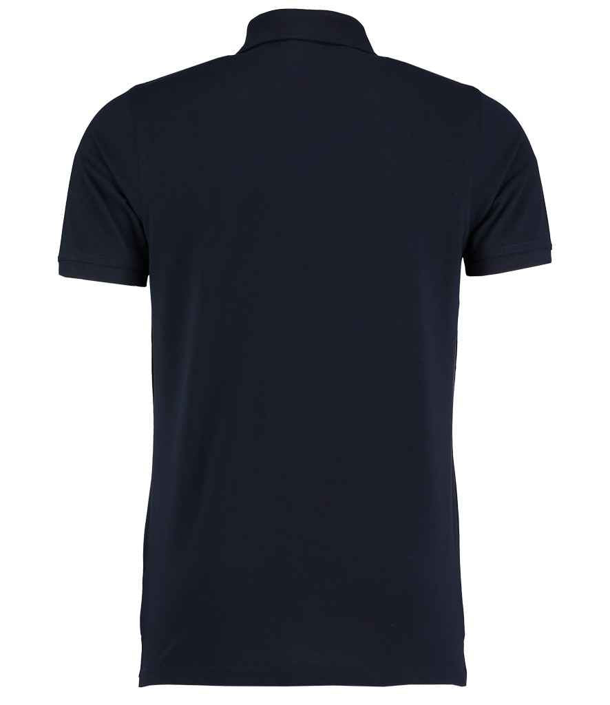 Kustom Kit Klassic Heavy Slim Fit Piqué Polo Shirt - Navy