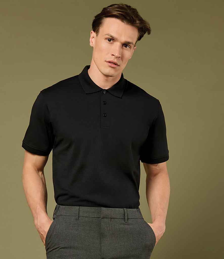 Kustom Kit Regular Fit Superwash® 60°C Jersey Polo Shirt - Black
