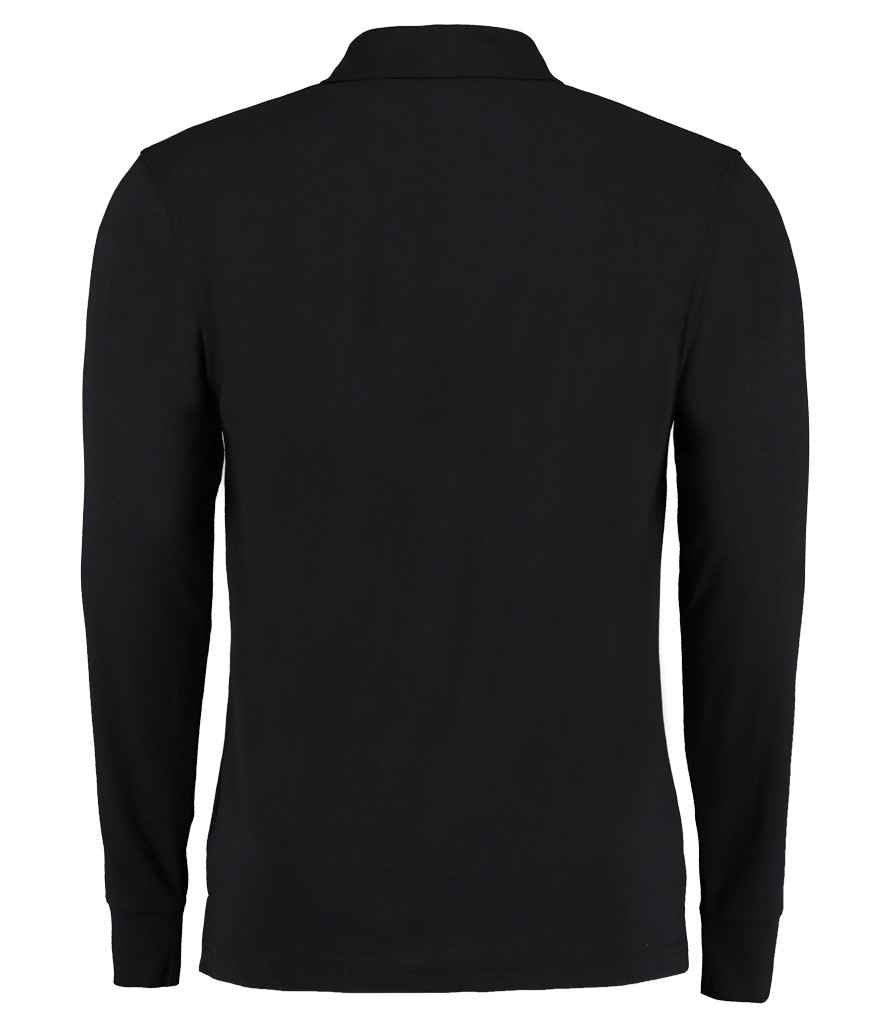 Kustom Kit Long Sleeve Poly/Cotton Piqué Polo Shirt - Black