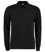 Kustom Kit Long Sleeve Poly/Cotton Piqué Polo Shirt - Black