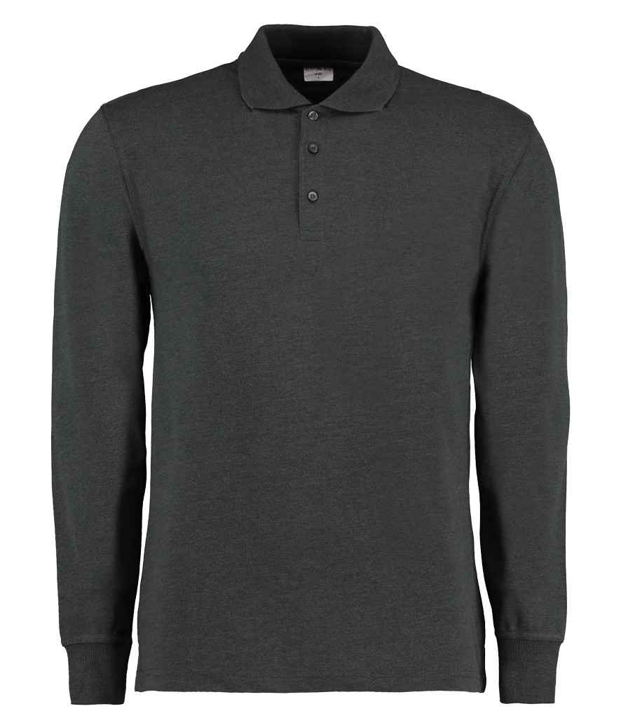 Kustom Kit Long Sleeve Poly/Cotton Piqué Polo Shirt - Graphite Grey