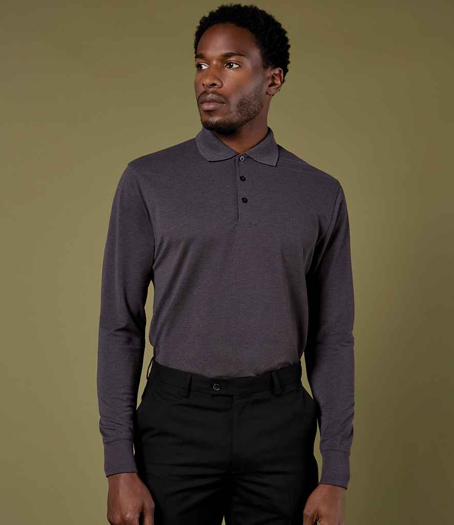 Kustom Kit Long Sleeve Poly/Cotton Piqué Polo Shirt - Graphite Grey