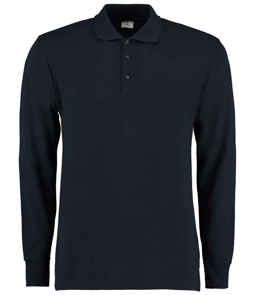 Kustom Kit Long Sleeve Poly/Cotton Piqué Polo Shirt - Navy