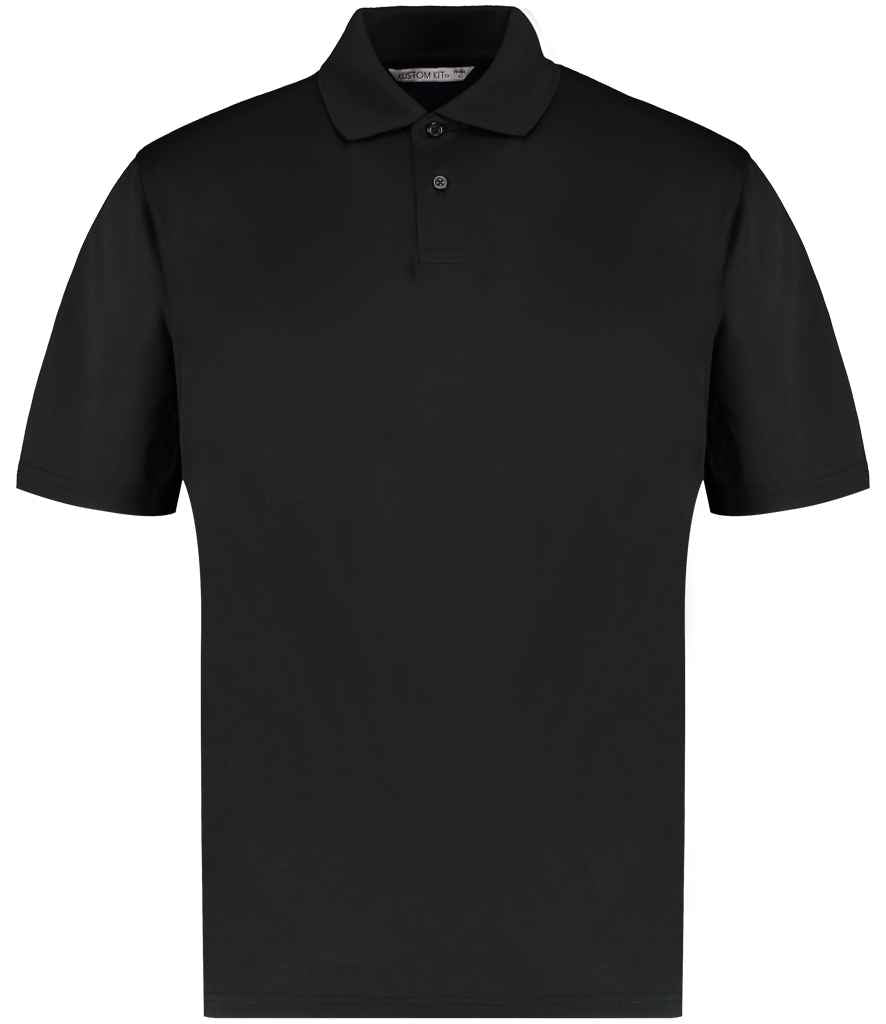 Kustom Kit Regular Fit Cooltex® Plus Superwash® 60°C Piqué Polo Shirt - Black