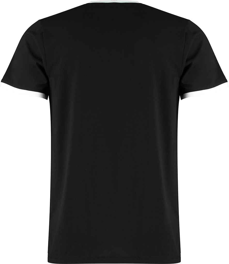 Kustom Kit Fashion Fit Ringer T-Shirt - Black/White