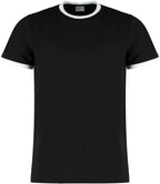 Kustom Kit Fashion Fit Ringer T-Shirt - Black/White