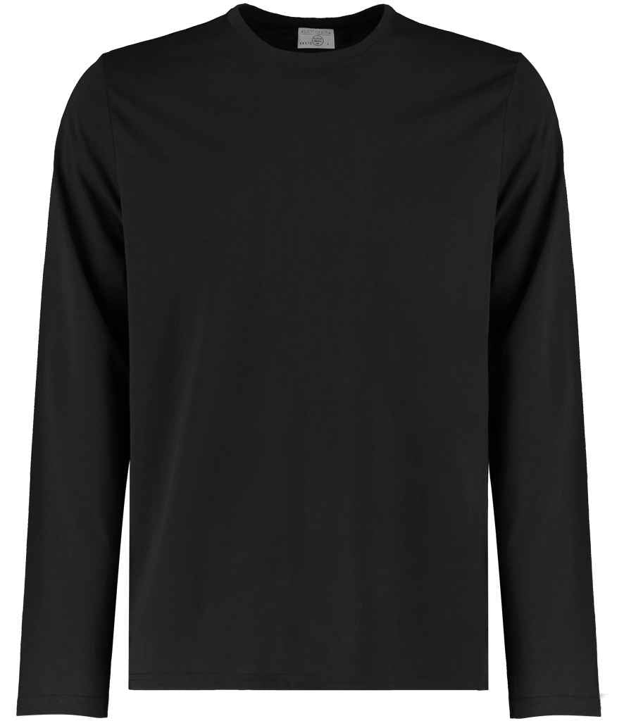 Kustom Kit Long Sleeve Fashion Fit Superwash® 60°C T-Shirt - Black