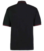 Kustom Kit St Mellion Tipped Cotton Piqué Polo Shirt - Black/Red