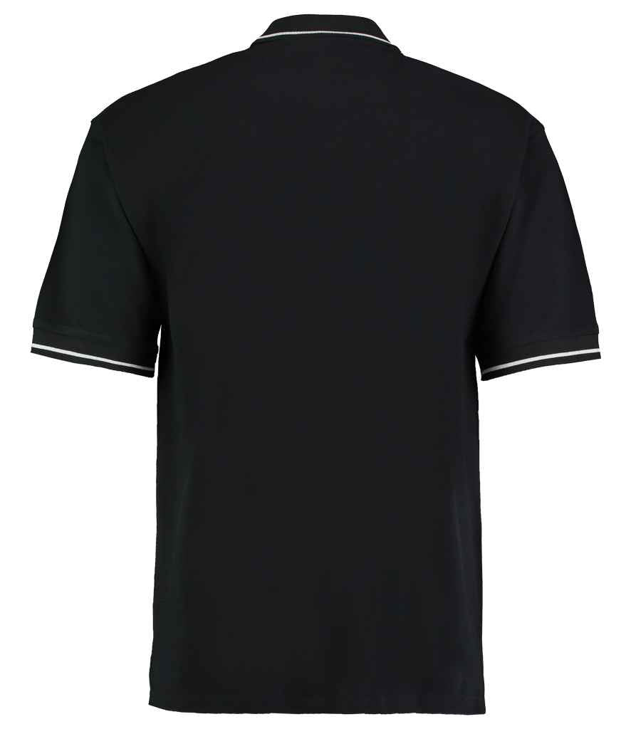 Kustom Kit St Mellion Tipped Cotton Piqué Polo Shirt - Black/White