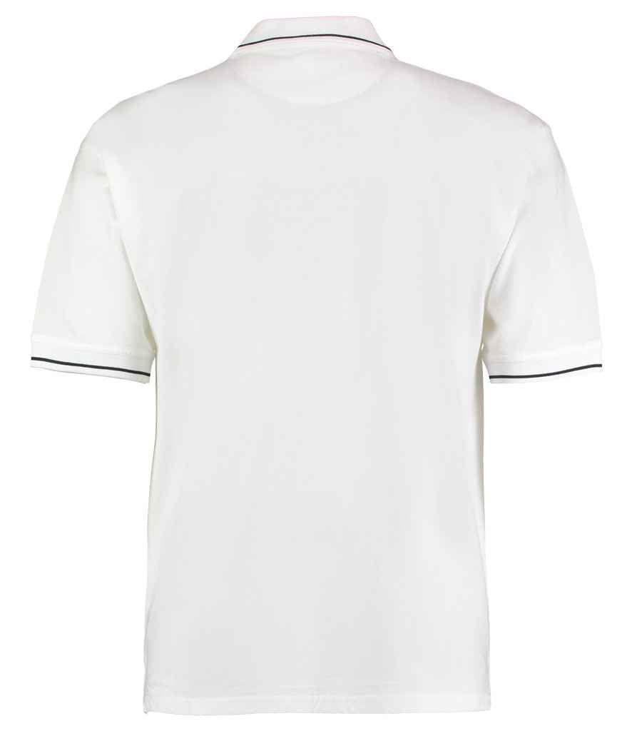 Kustom Kit St Mellion Tipped Cotton Piqué Polo Shirt - White/Navy