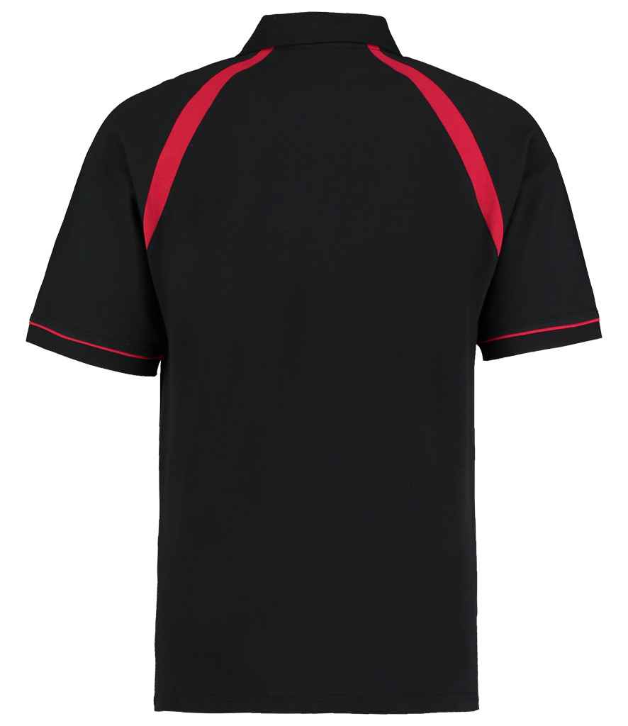 Kustom Kit Oak Hill Cotton Piqué Polo Shirt - Black/Bright Red