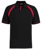 Kustom Kit Oak Hill Cotton Piqué Polo Shirt - Black/Bright Red