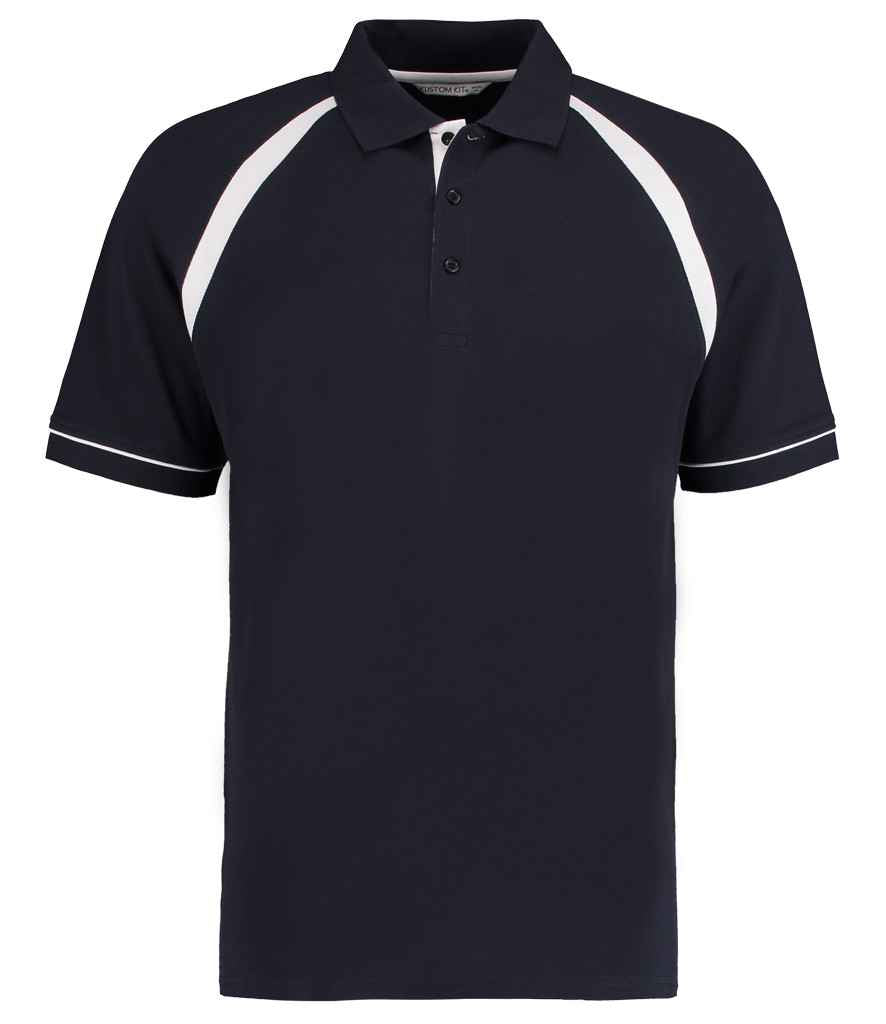 Kustom Kit Oak Hill Cotton Piqué Polo Shirt - Navy/White