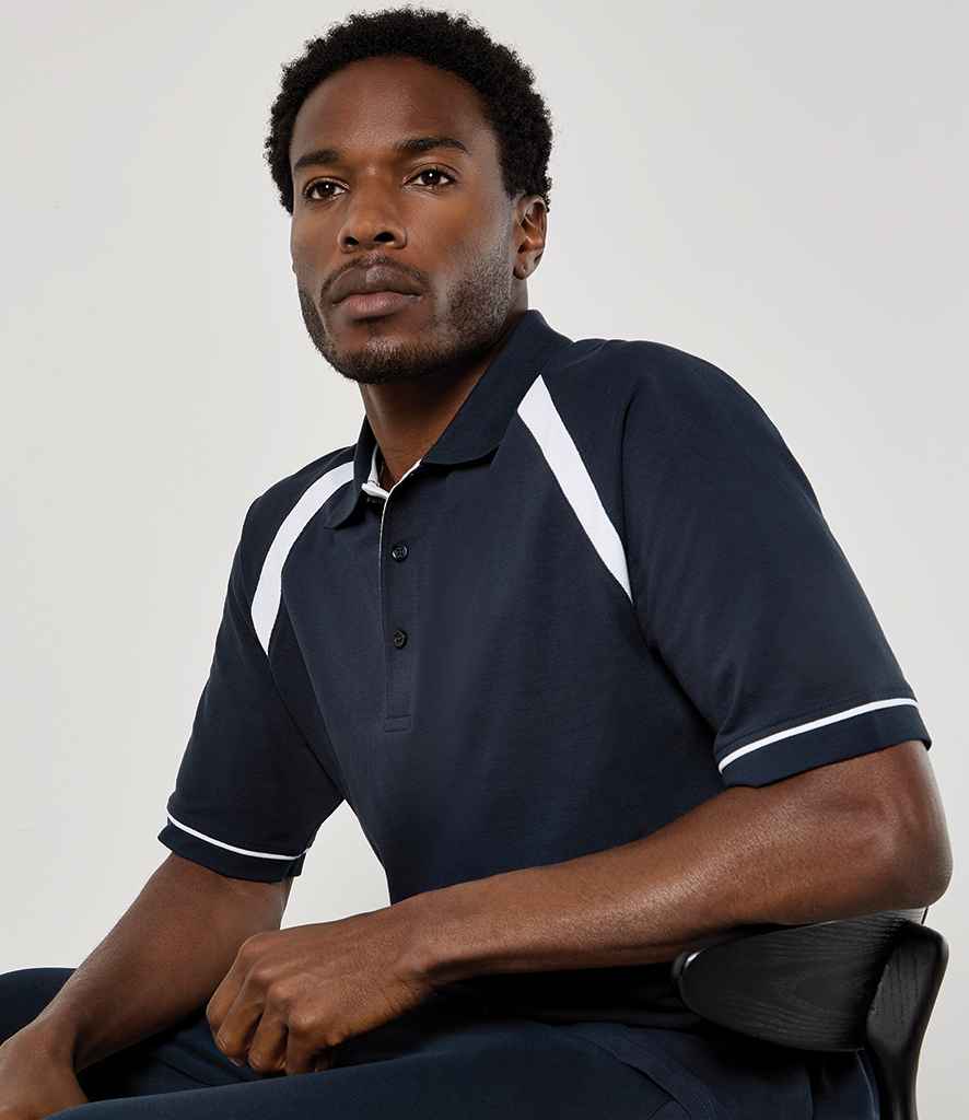 Kustom Kit Oak Hill Cotton Piqué Polo Shirt - Navy/White