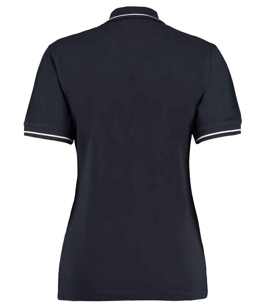 Kustom Kit Ladies St Mellion Tipped Cotton Piqué Polo Shirt - Navy/White
