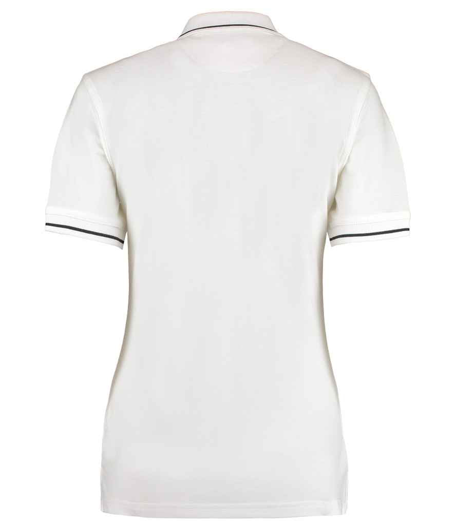 Kustom Kit Ladies St Mellion Tipped Cotton Piqué Polo Shirt - White/Navy