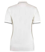 Kustom Kit Ladies St Mellion Tipped Cotton Piqué Polo Shirt - White/Navy