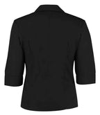 Kustom Kit Ladies 3/4 Sleeve Tailored Continental Shirt - Black