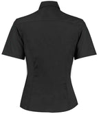 Kustom Kit Ladies Short Sleeve Tailored Business Shirt - Black