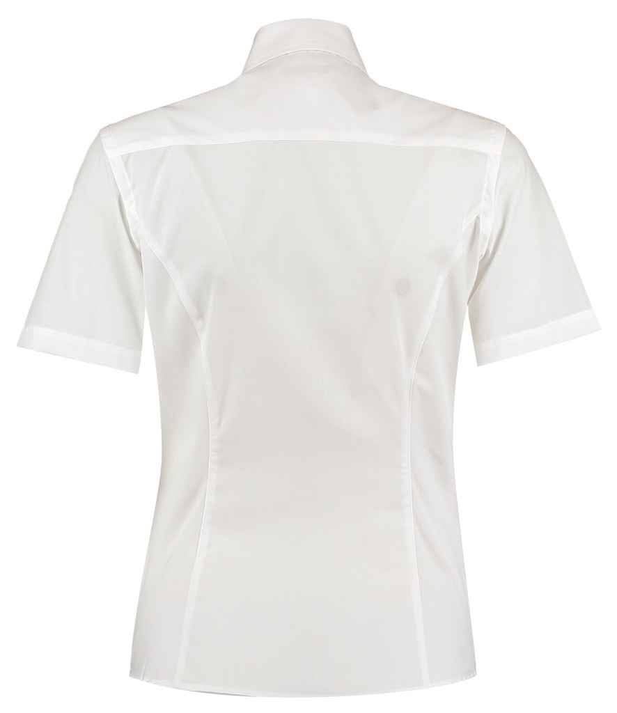 Kustom Kit Ladies Short Sleeve Tailored Business Shirt - White