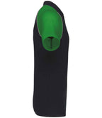 Kariban Baseball Cotton Piqué Polo Shirt - Black/Green